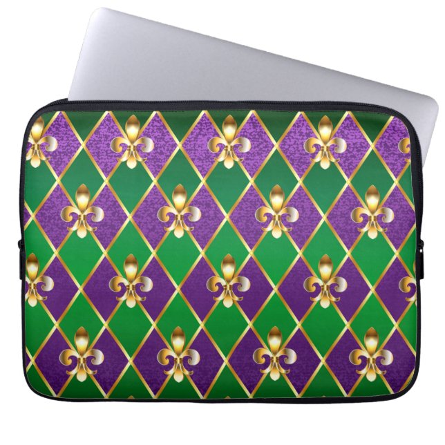 Sieraden Achtergrond Mardi Gras Laptop Sleeve (Voorkant)