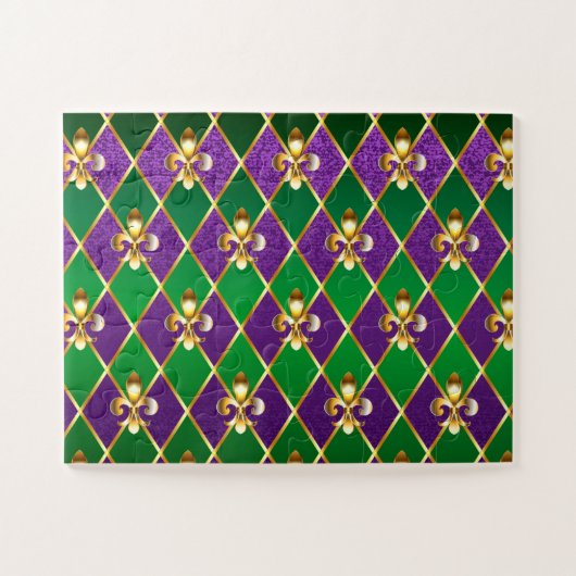 Sieraden Achtergrond Mardi Gras Legpuzzel (Horizontaal)
