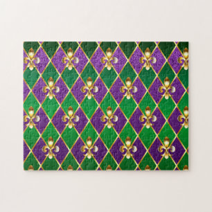Sieraden Achtergrond Mardi Gras Legpuzzel