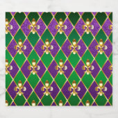 Sieraden Achtergrond Mardi Gras Likeurfles Etiket (Enkel label)