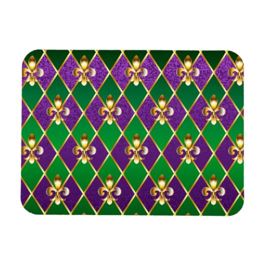 Sieraden Achtergrond Mardi Gras Magneet (Horizontaal)