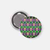 Sieraden Achtergrond Mardi Gras Magneet (Voorkant / Achterkant)