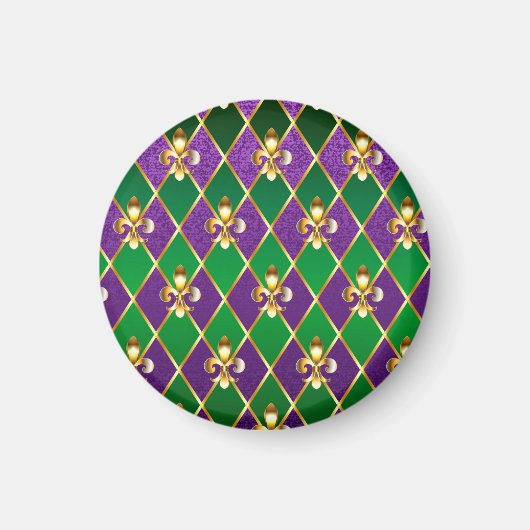 Sieraden Achtergrond Mardi Gras Magneet (Voorkant)