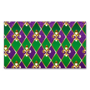 Sieraden Achtergrond Mardi Gras Magnetisch Visitekaartje