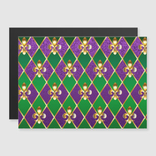 Sieraden Achtergrond Mardi Gras Magnetische Uitnodiging