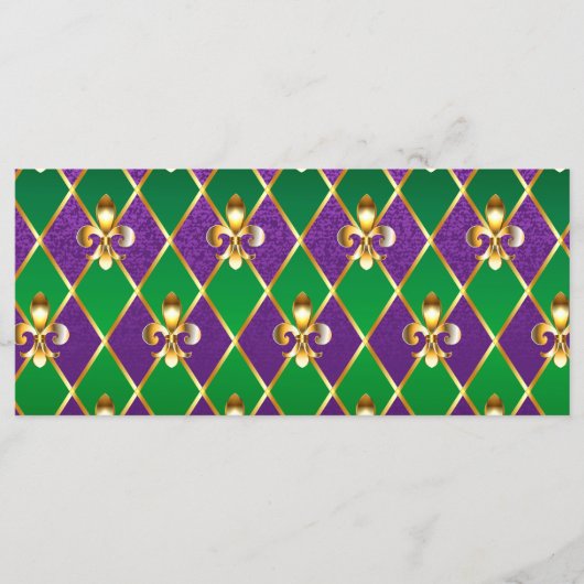 Sieraden Achtergrond Mardi Gras Menu (Voorkant)