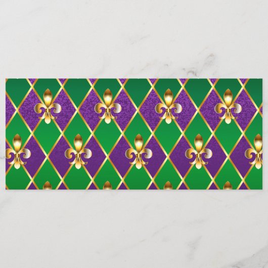 Sieraden Achtergrond Mardi Gras Menu (Voorkant)