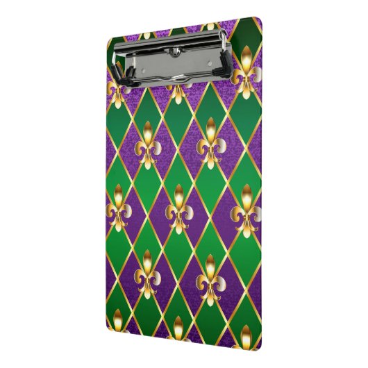 Sieraden Achtergrond Mardi Gras Mini Klembord (Angled2)