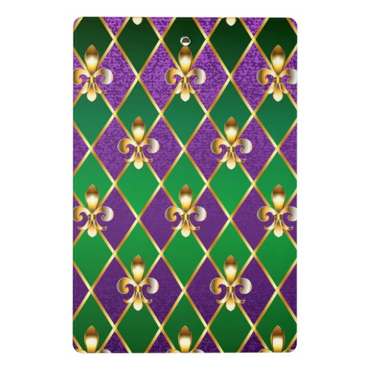 Sieraden Achtergrond Mardi Gras Mini Klembord (Achterkant)