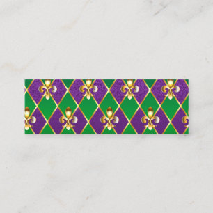 Sieraden Achtergrond Mardi Gras Mini Visitekaartje