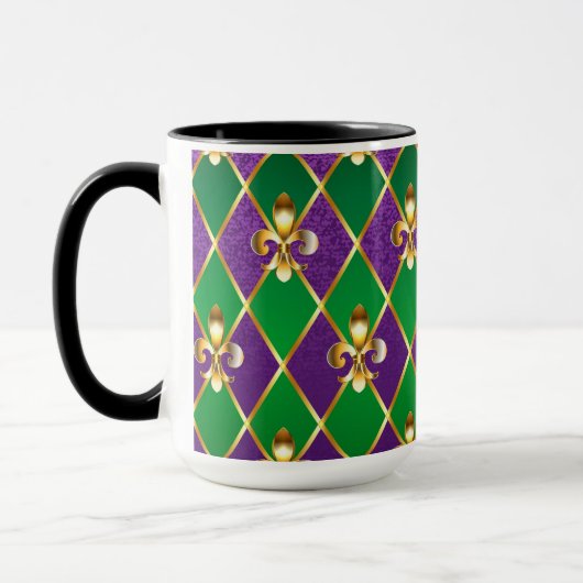 Sieraden Achtergrond Mardi Gras Mok (Links)