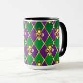Sieraden Achtergrond Mardi Gras Mok (Voorkant rechts)