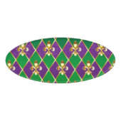 Sieraden Achtergrond Mardi Gras Naambadge (Voorkant)