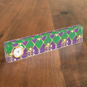 Sieraden Achtergrond Mardi Gras Naambordje (Zijkant)