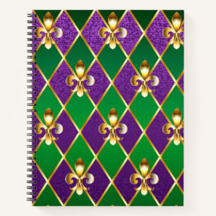 Sieraden Achtergrond Mardi Gras Notitieboek