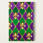Sieraden Achtergrond Mardi Gras Notitieboek (Achterkant)