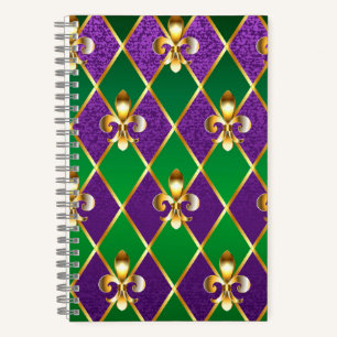 Sieraden Achtergrond Mardi Gras Notitieboek