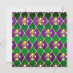 Sieraden Achtergrond Mardi Gras Notitiekaartje