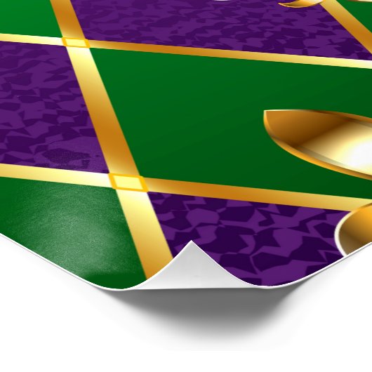 Sieraden Achtergrond Mardi Gras Perfect Poster (Hoek)