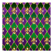 Sieraden Achtergrond Mardi Gras Perfect Poster (Voorkant)