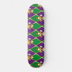 Sieraden Achtergrond Mardi Gras Persoonlijk Skateboard