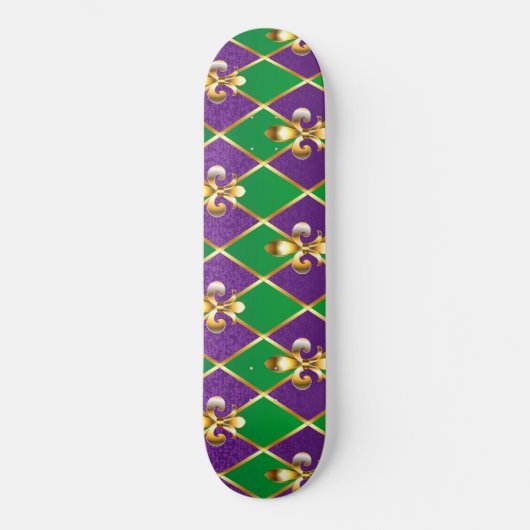 Sieraden Achtergrond Mardi Gras Persoonlijk Skateboard (Voorkant)