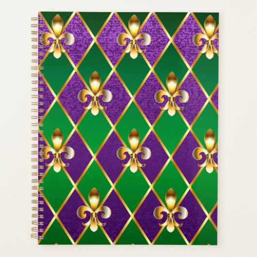 Sieraden Achtergrond Mardi Gras Planner (Voorkant)