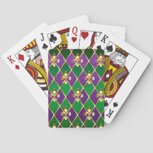 Sieraden Achtergrond Mardi Gras Pokerkaarten