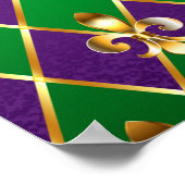 Sieraden Achtergrond Mardi Gras Poster (Hoek)