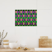 Sieraden Achtergrond Mardi Gras Poster (Keuken)