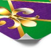 Sieraden Achtergrond Mardi Gras Poster (Hoek)