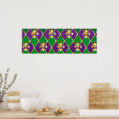 Sieraden Achtergrond Mardi Gras Poster (Keuken)