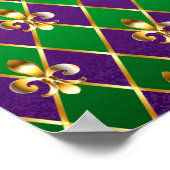 Sieraden Achtergrond Mardi Gras Poster (Hoek)