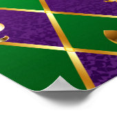 Sieraden Achtergrond Mardi Gras Poster (Hoek)