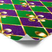 Sieraden Achtergrond Mardi Gras Poster (Hoek)