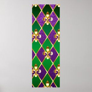 Sieraden Achtergrond Mardi Gras Poster