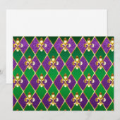 Sieraden Achtergrond Mardi Gras Programmakaart (Voorkant / Achterkant)