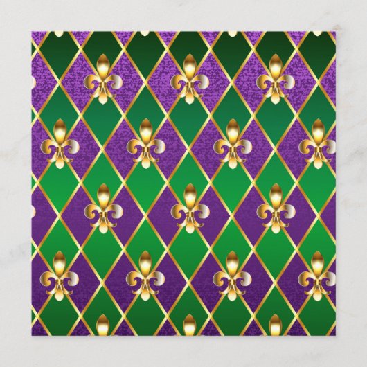 Sieraden Achtergrond Mardi Gras Programmakaart (Voorkant)