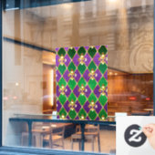 Sieraden Achtergrond Mardi Gras Raamsticker (Cafe Raam)