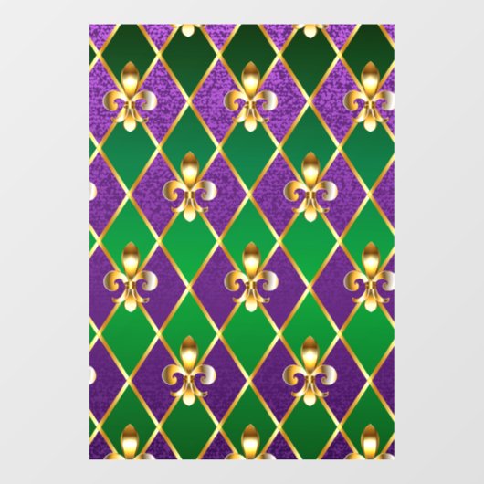 Sieraden Achtergrond Mardi Gras Raamsticker (Vel)