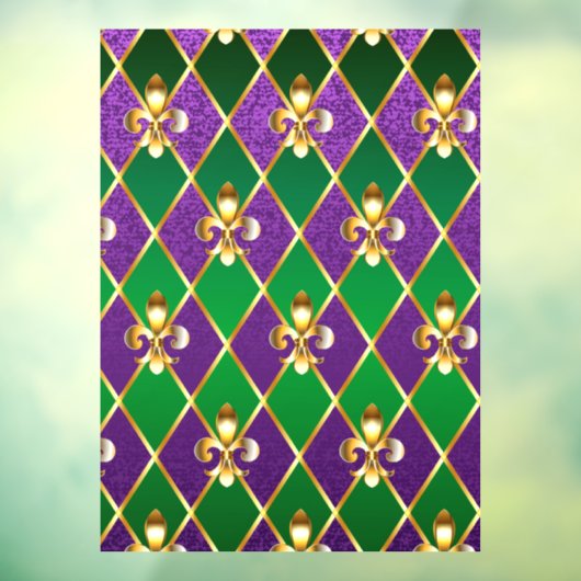 Sieraden Achtergrond Mardi Gras Raamsticker (Vel 3)