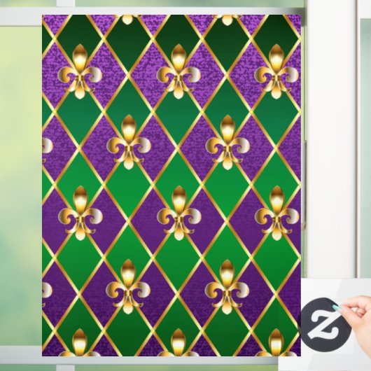 Sieraden Achtergrond Mardi Gras Raamsticker (Huis)