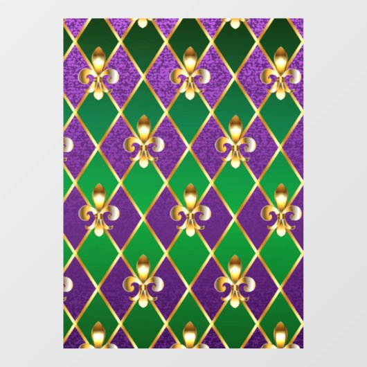 Sieraden Achtergrond Mardi Gras Raamsticker (Vel)