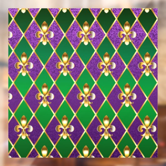 Sieraden Achtergrond Mardi Gras Raamsticker (Vel 2)