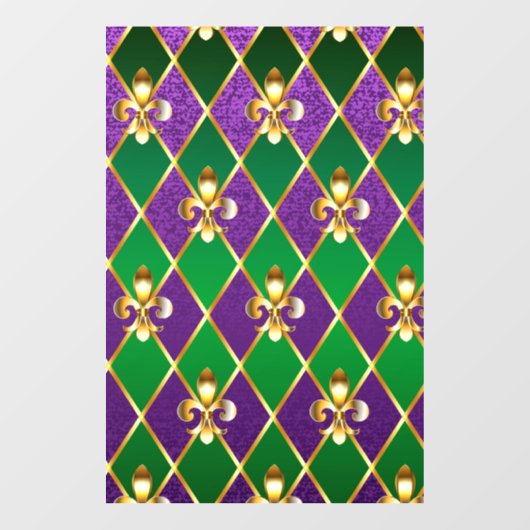 Sieraden Achtergrond Mardi Gras Raamsticker (Vel)