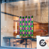 Sieraden Achtergrond Mardi Gras Raamsticker (Cafe Raam)