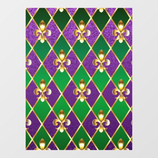 Sieraden Achtergrond Mardi Gras Raamsticker (Vel)