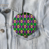 Sieraden Achtergrond Mardi Gras Ronde Button 4,0 Cm (In situ)