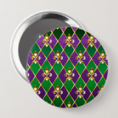 Sieraden Achtergrond Mardi Gras Ronde Button 4,0 Cm (Voorkant /achterkant)