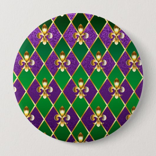 Sieraden Achtergrond Mardi Gras Ronde Button 4,0 Cm (Voorkant)